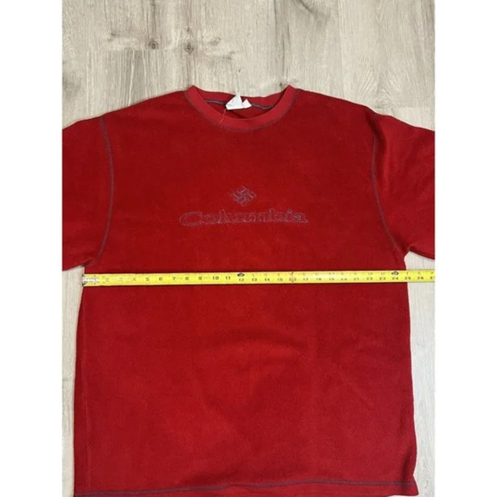 Columbia Embroidered Logo Fleece Pullover Sweater Vtg 90s Made in‎ Canada
